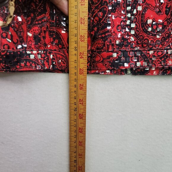 Koret Womens Red Paisley Embellished Jacket Size Small Full Zip Long Sleeve - Picture 11 of 12